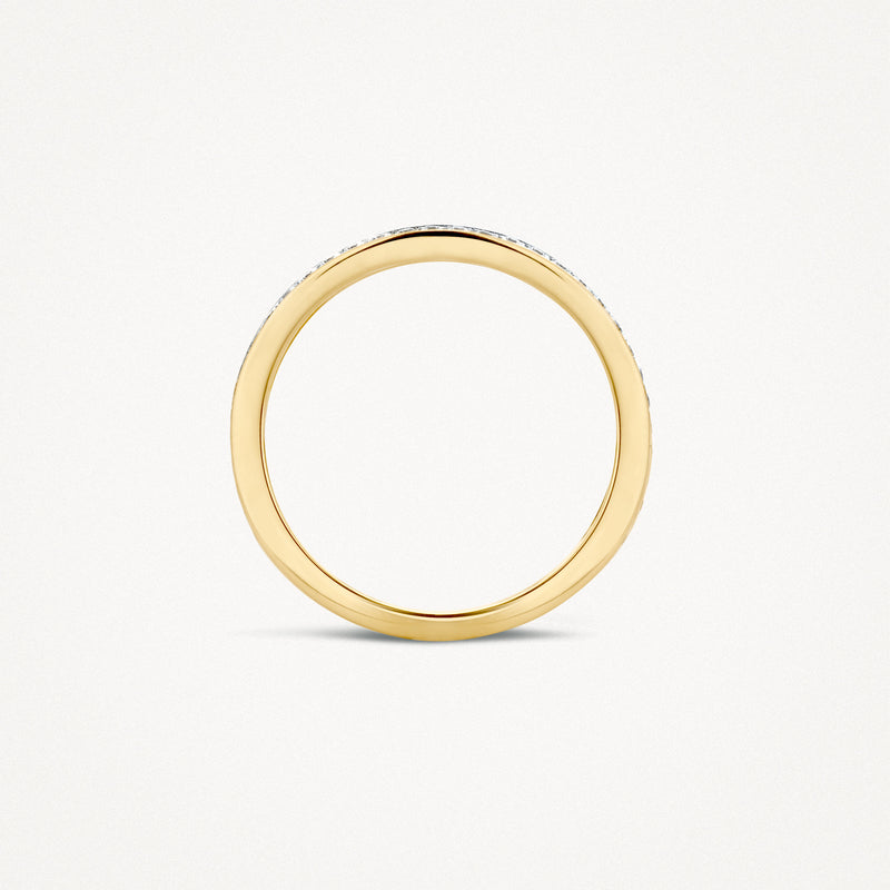 14k geel goud aanschuifring strak design zonder stenen.