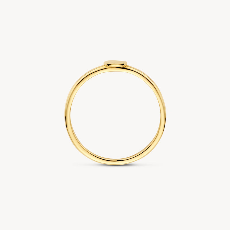 Fine bague à enfiler en or jaune 14k au design minimaliste.