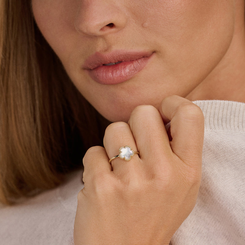 Ring 1281YMQ - 585er Gold mit Perlmutt