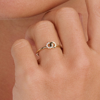 Bague 1282YZI - Or 14k avec Zircone
