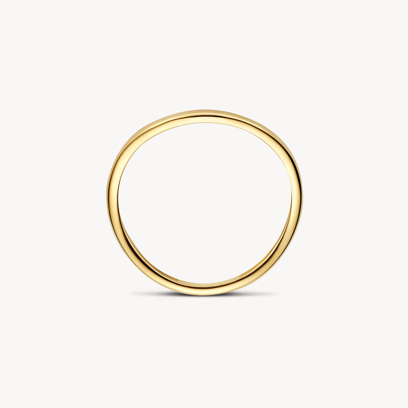 Fine bague empilable en or jaune 14 carats, à porter avec d'autres Bagues.