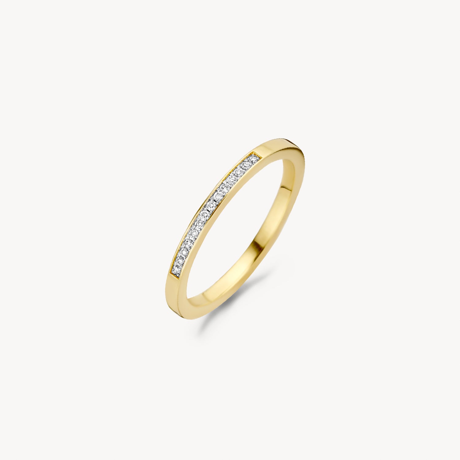 Ring 1630BDI - 14k Geel en Wit Goud met Diamant
