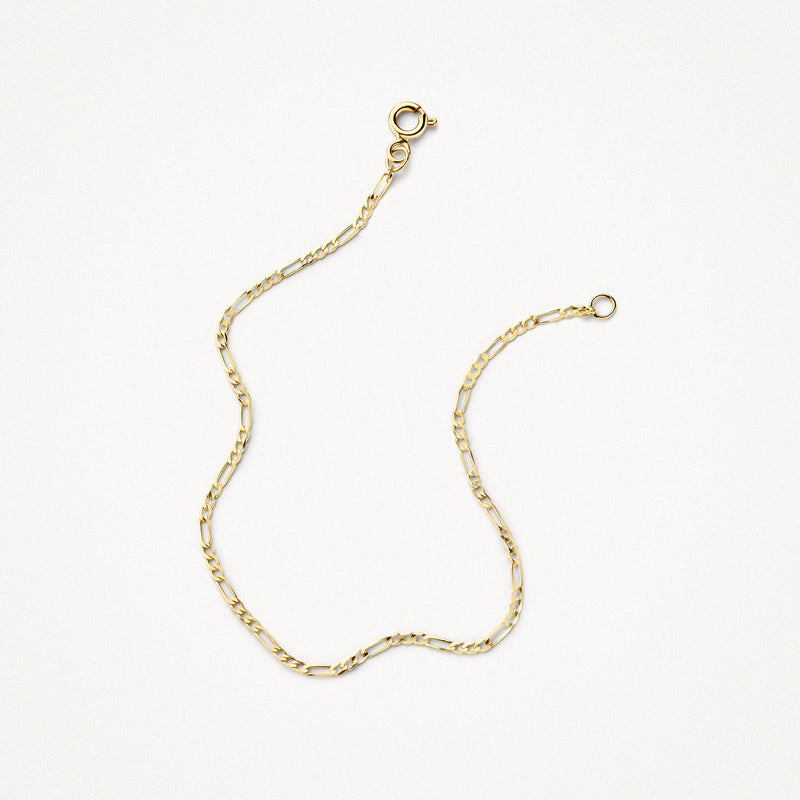 585er Gold Gliederarmband mit Federringverschluss, dezentes und schmales Design.