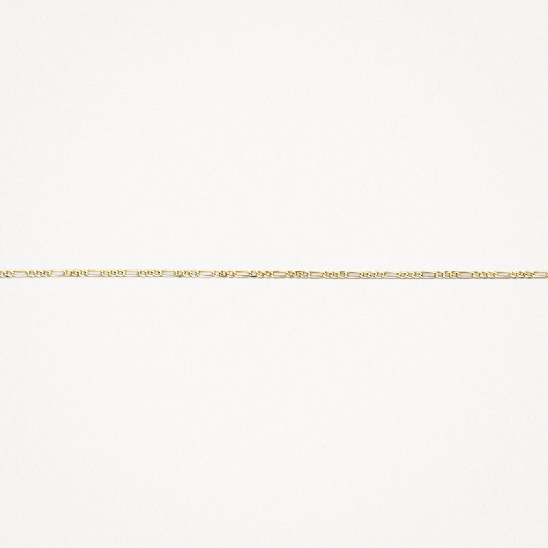 Feines Gliederarmband aus 585er Gold mit glänzender Oberfläche.