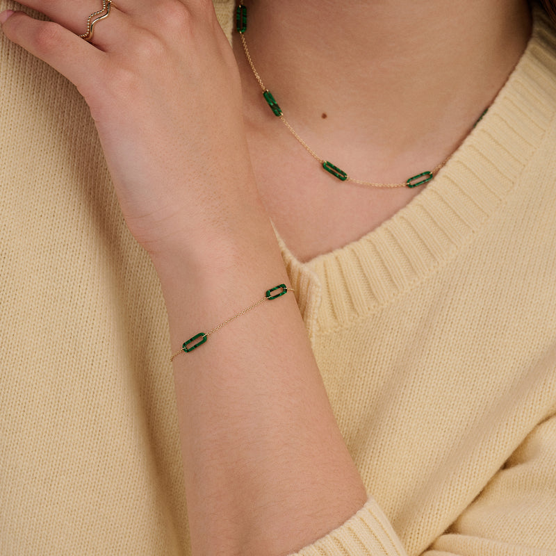 Armband 2267YMA - 585er Gold mit Malachit