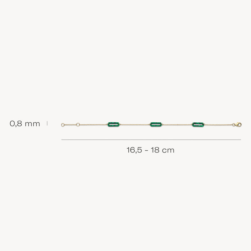 Armband 2267YMA - 585er Gold mit Malachit