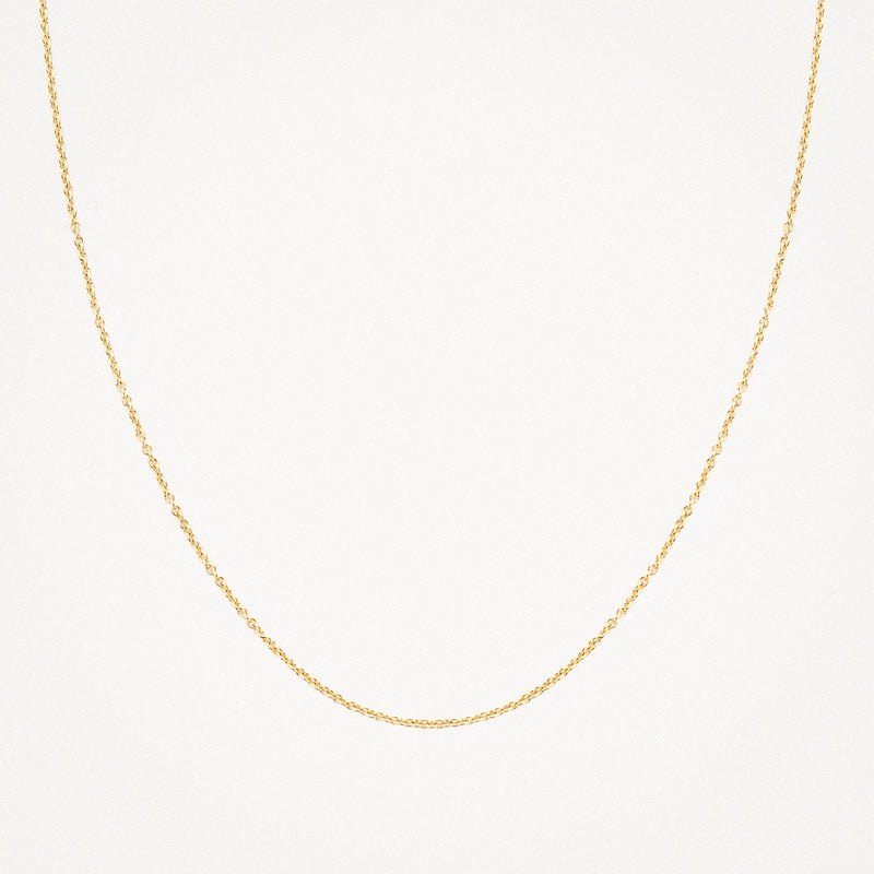 Fijne ketting in 14k geel goud met kleine schakels.