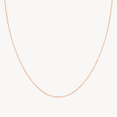 Fijne ketting van 14k rosé goud met subtiele schakels in dun design.