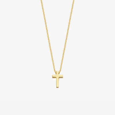 14k gouden ketting met kruis hanger