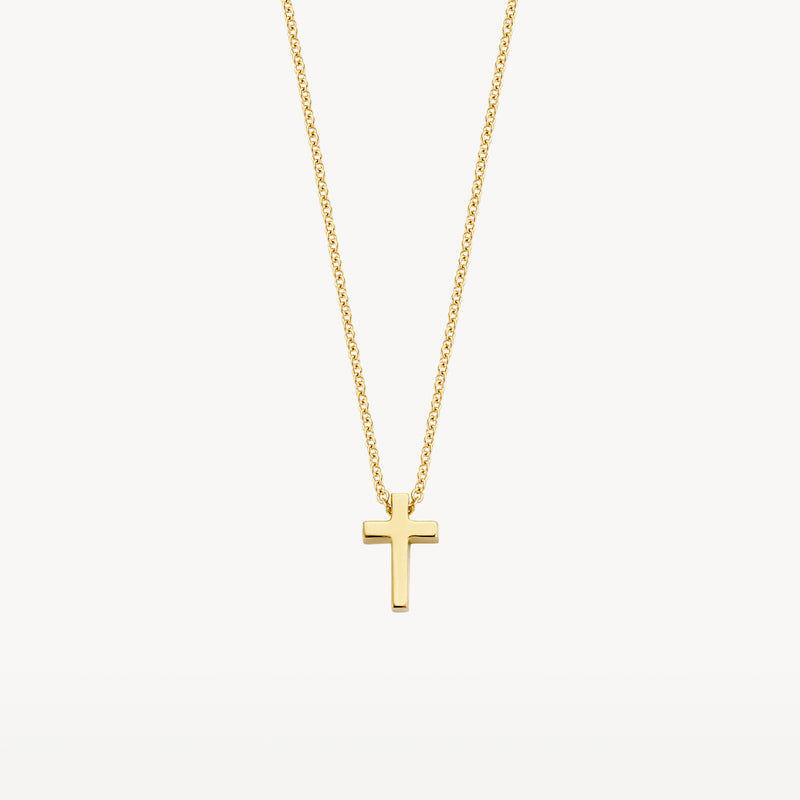 14k gouden ketting met kruis hanger