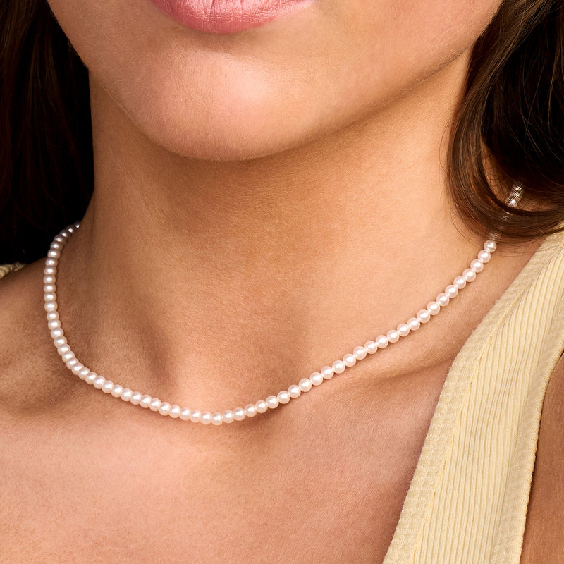 Collier de perles 3,6 mm en or 14 carats