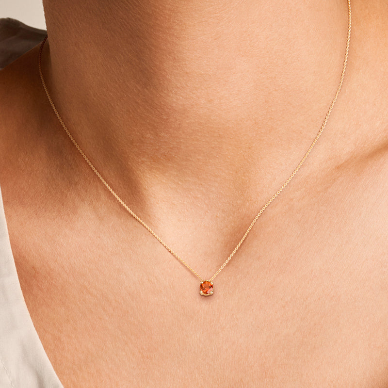 Ketting met Hanger Madera Citrien 14k goud