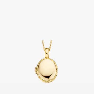14k gouden medaillon met koorddetail