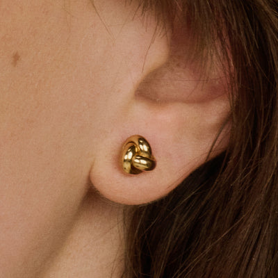 14ct Gold Knot Stud Earrings