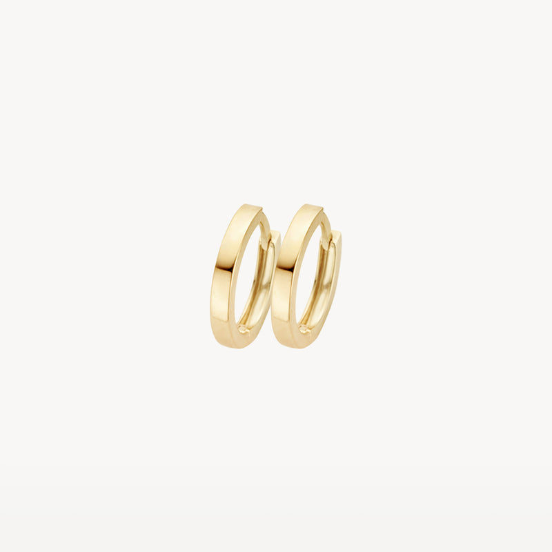 Ohrringe aus 585er Gelbgold mit glänzender Oberfläche und schlanker Form.