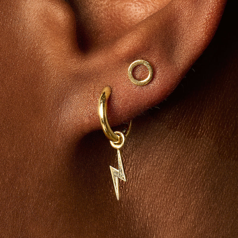 Puces d’oreilles cercles 4,6 mm en or 14 carats