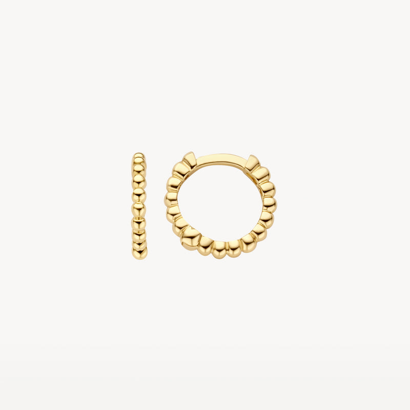 Ohrringe aus 585er Gelbgold mit kugelförmigen Gliedern und glänzender Oberfläche.