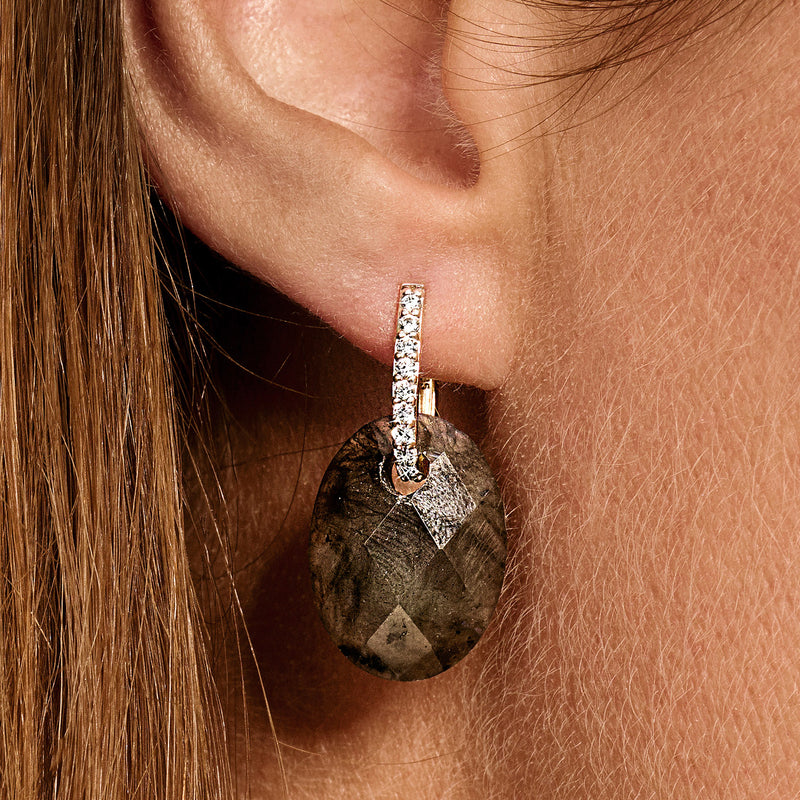 Oorbedels Labradoriet 20 mm in Natuursteen