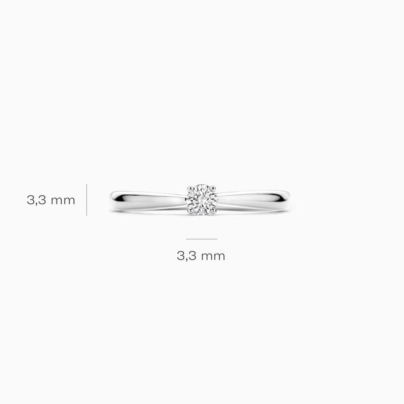 14k witgouden solitair ring met ronde lab diamant van 3,3 mm FAQ.