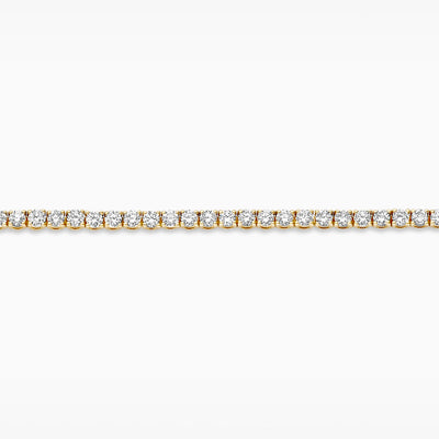 14k geelgouden armband met fonkelende lab diamonds in gerecycled goud.