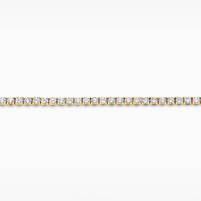 585er Gelbgoldarmband mit funkelnden Labordiamanten aus recyceltem Gold.