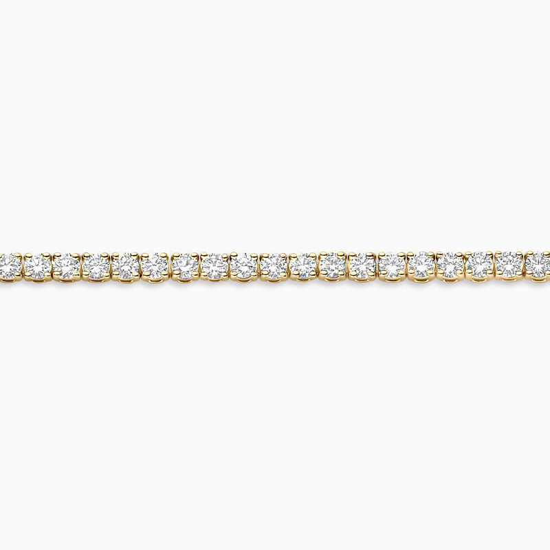 14ct yellow gold Bracelet With round lab diamonds and recycled gold.
