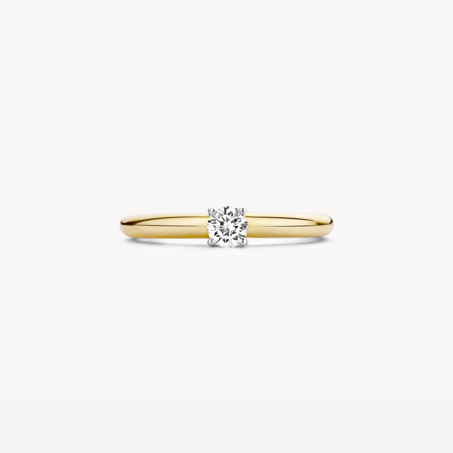 Ring 1067BZI - 14k Gold and white gold with zirconia