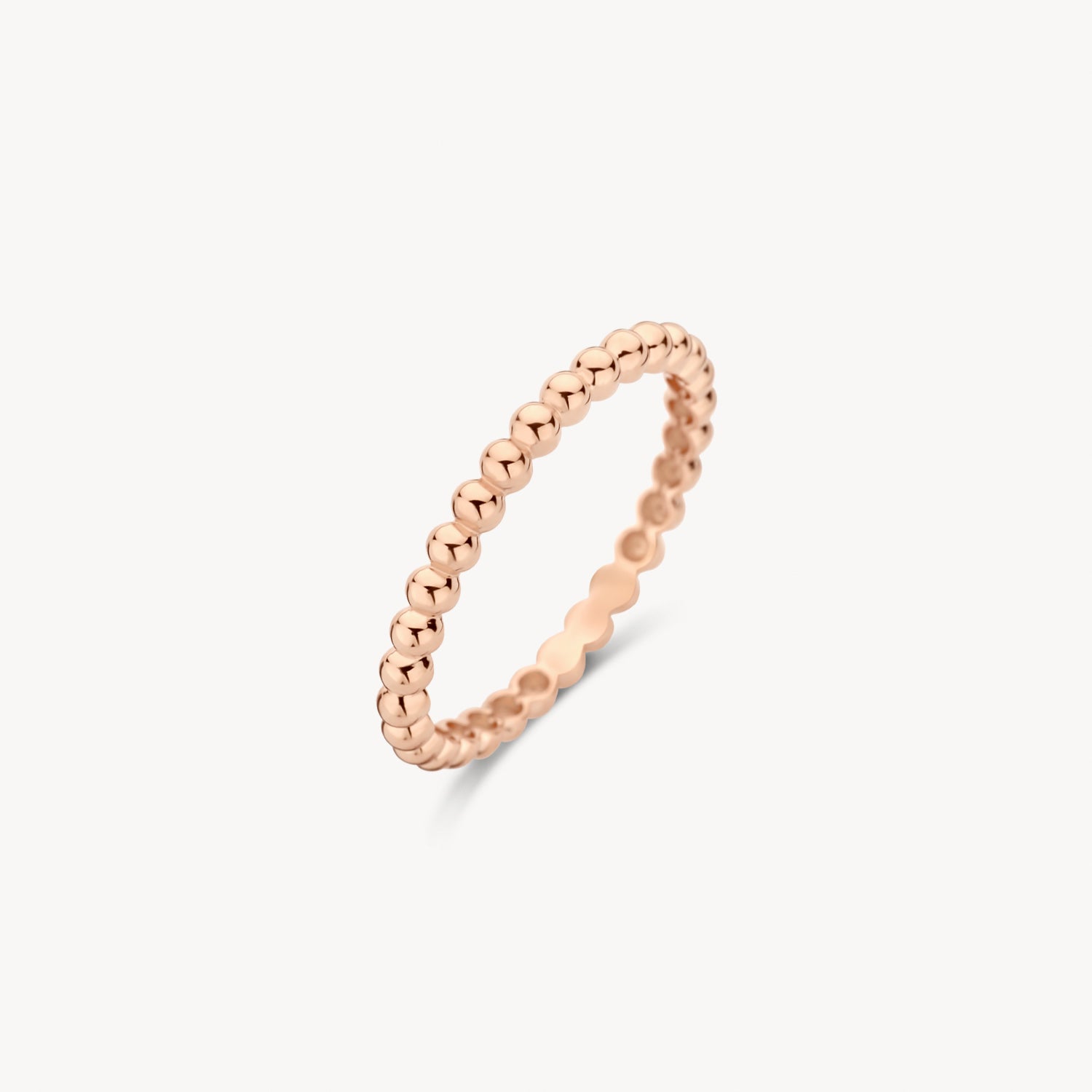 Bolletjes ring ⌀ 2 mm 14k Rosé goud