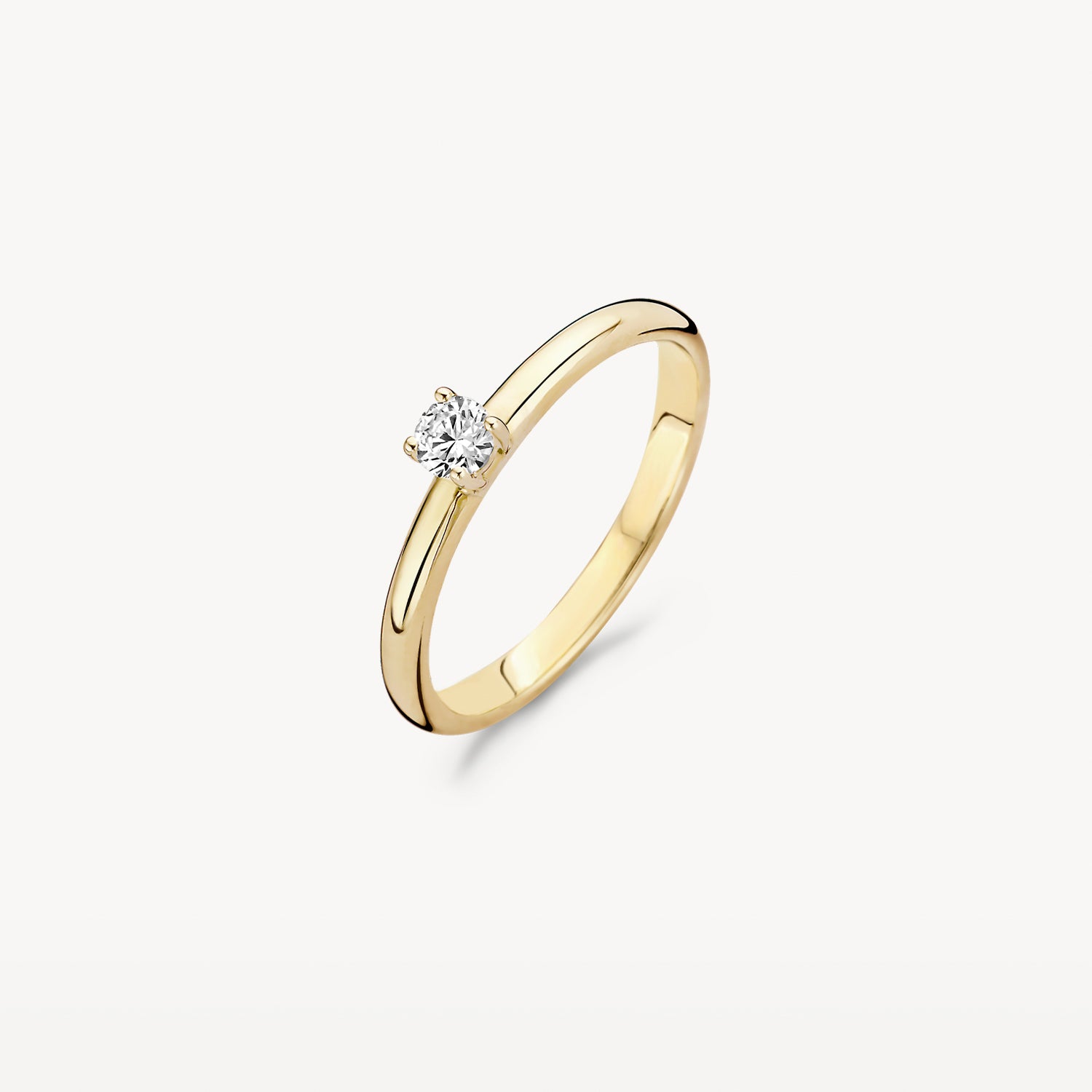 Ring met zirkonia ⌀ 3.5 mm 14k goud
