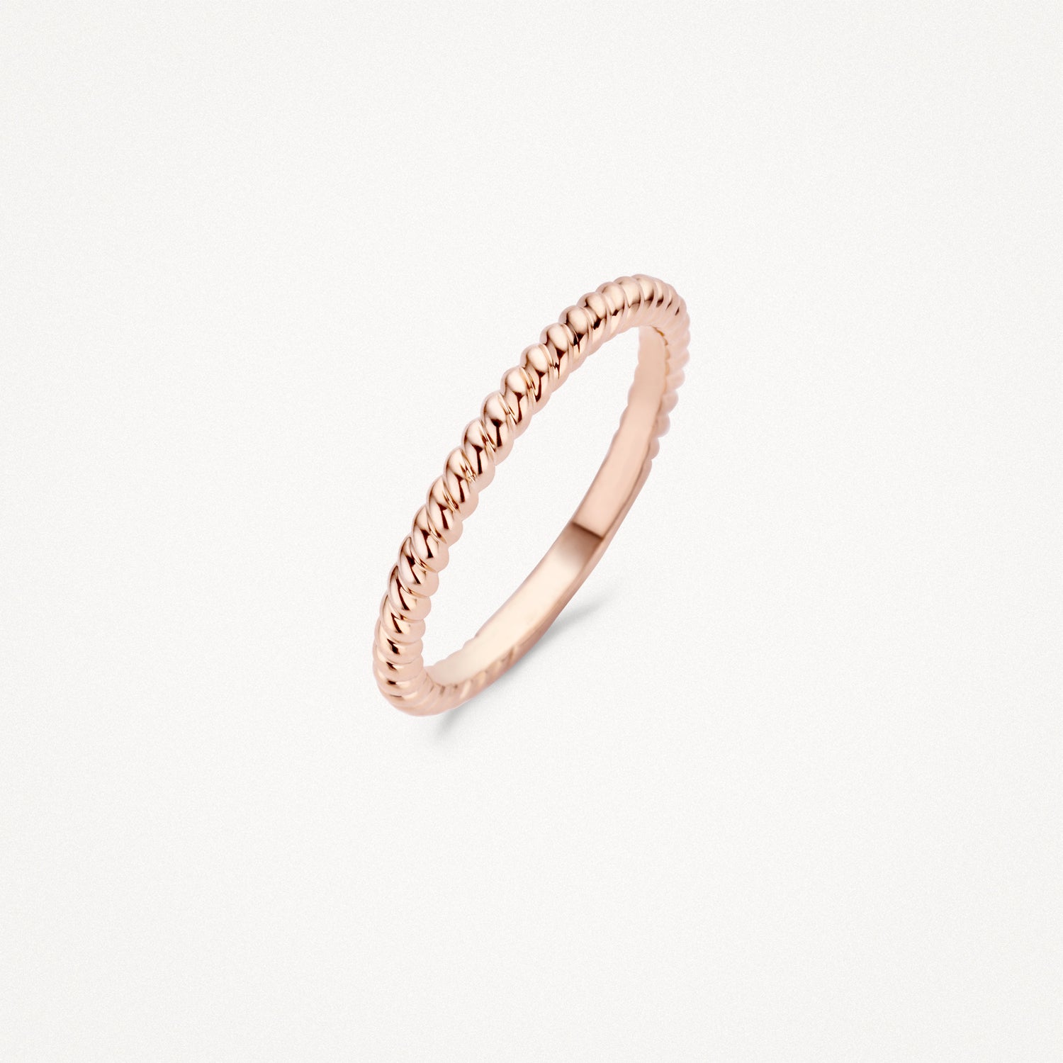 Ring gedraaid motief 14k Rosé goud