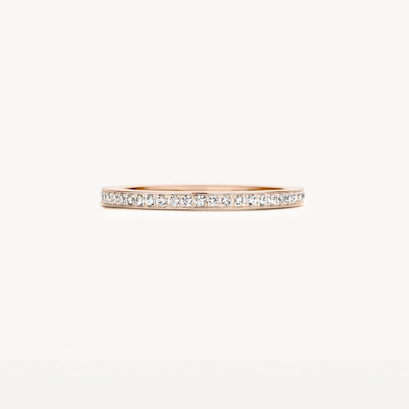 Bague 1119RZI - Or rose et zircon