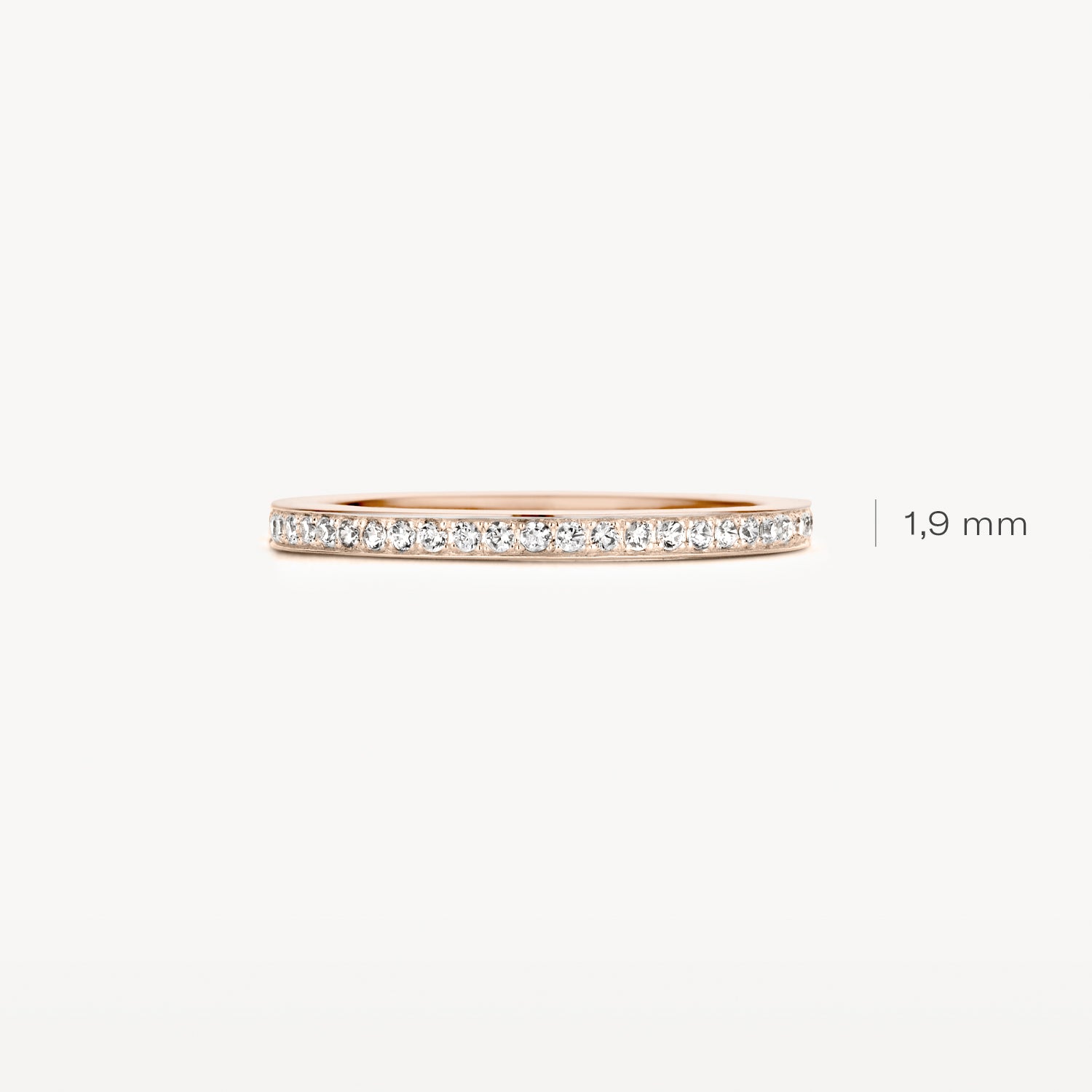 Bague 1119RZI - Or rose et zircon