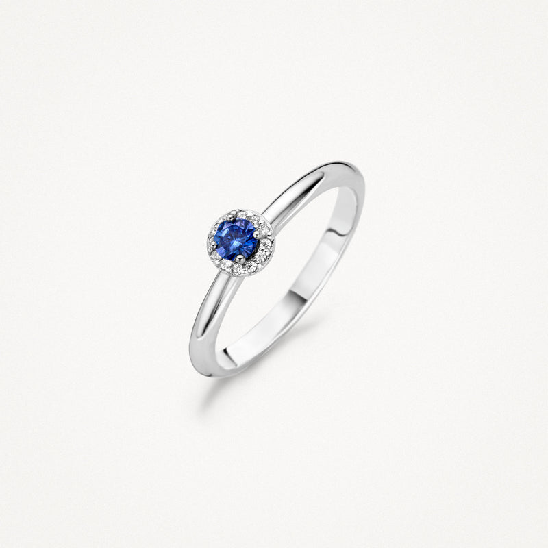 Bague 1131WZI - Or blanc 14 carats avec Zircone