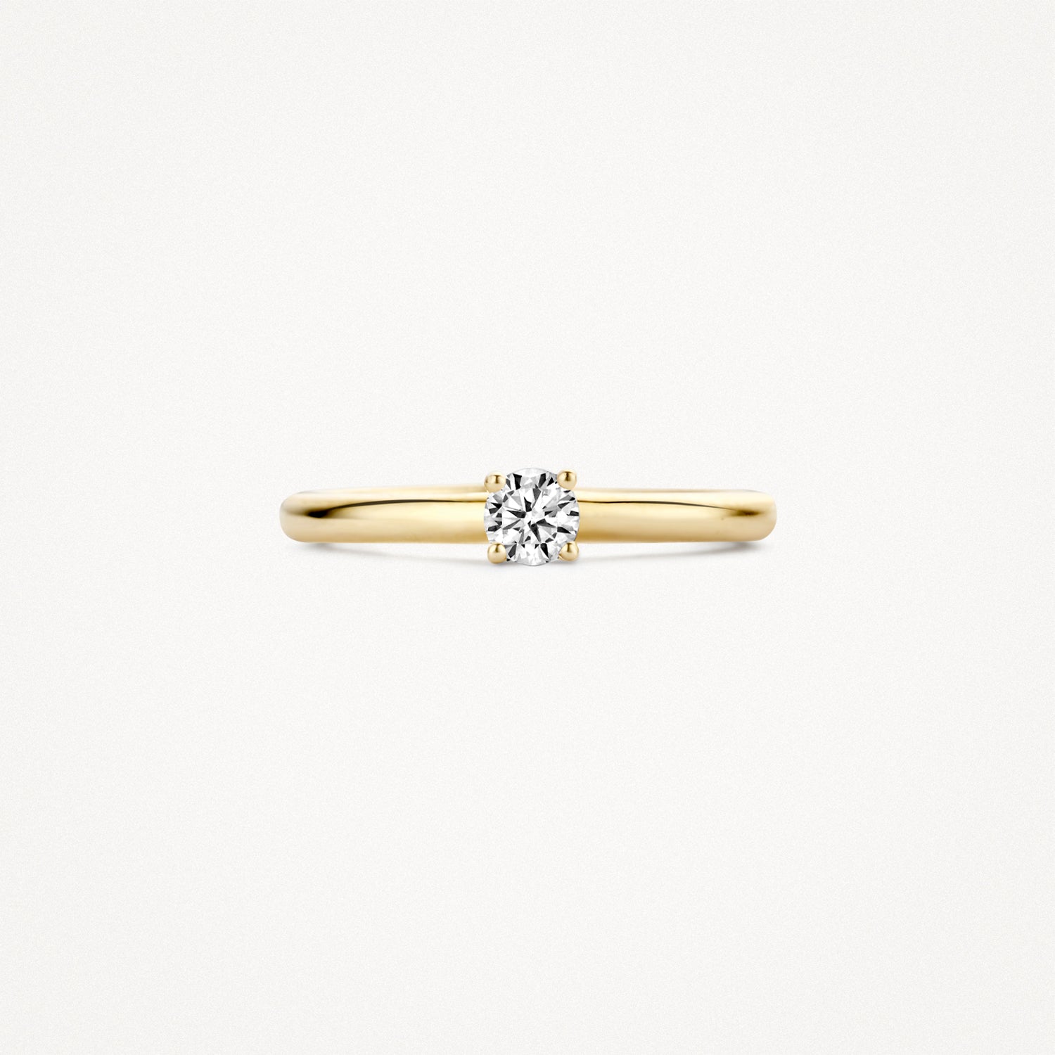 Ring met zirkonia ⌀ 4 mm 14k goud
