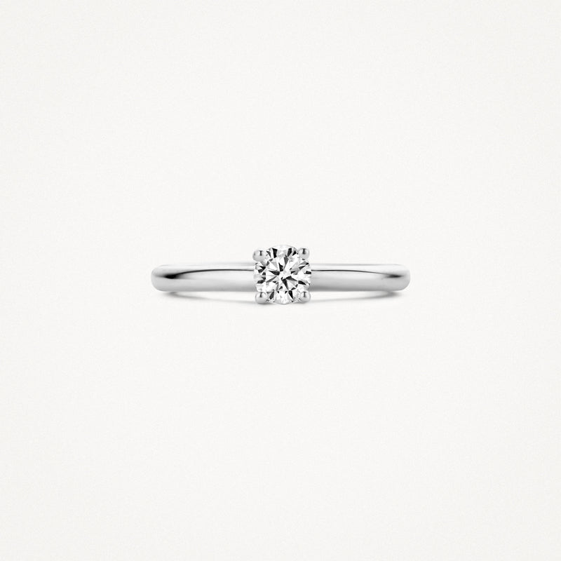 Ring 1133WZI - 14k Witgoud met Zirkonia