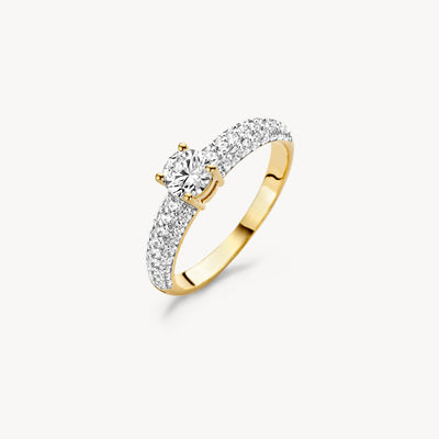 Ring 1135YZI - 14k Geelgoud met Zirkonia