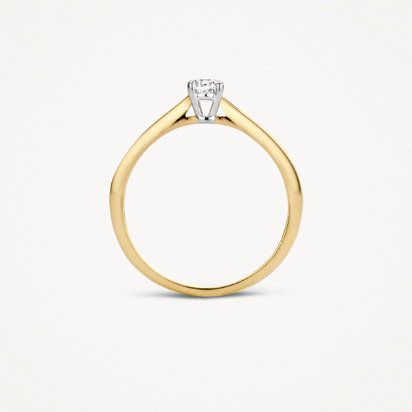 Ring 1187BZI - 585er Gelbgold und Weißgold mit Zirkonia