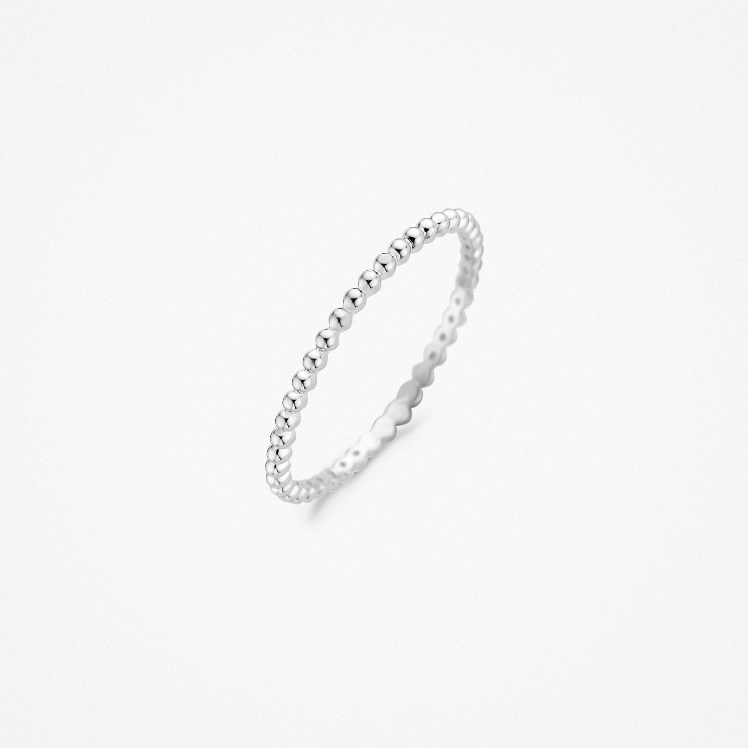 Bolletjes ring ⌀ 1.4 mm 14k Wit goud