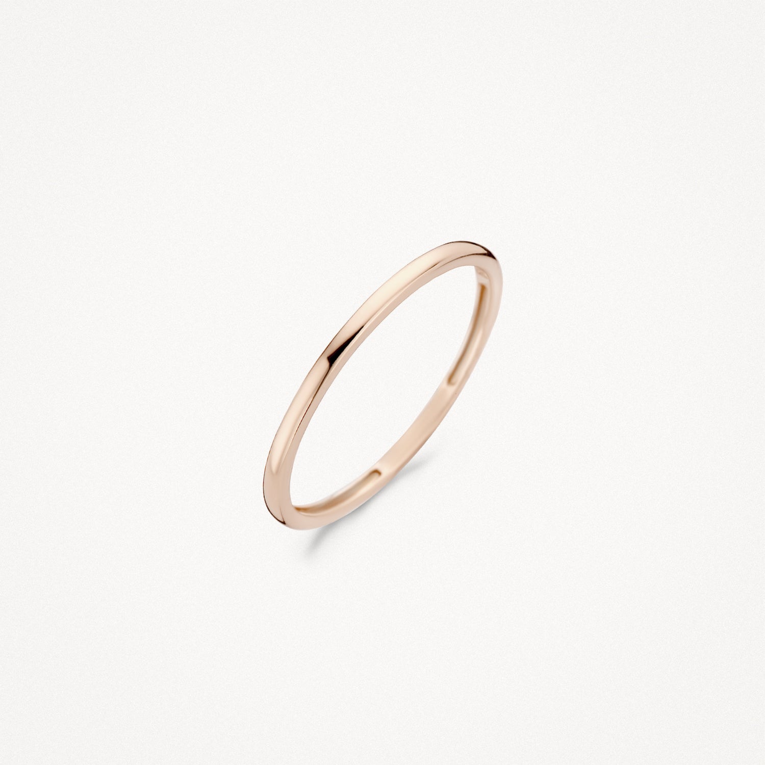 Ring halfrond 1,4mm breed 14k Rosé goud