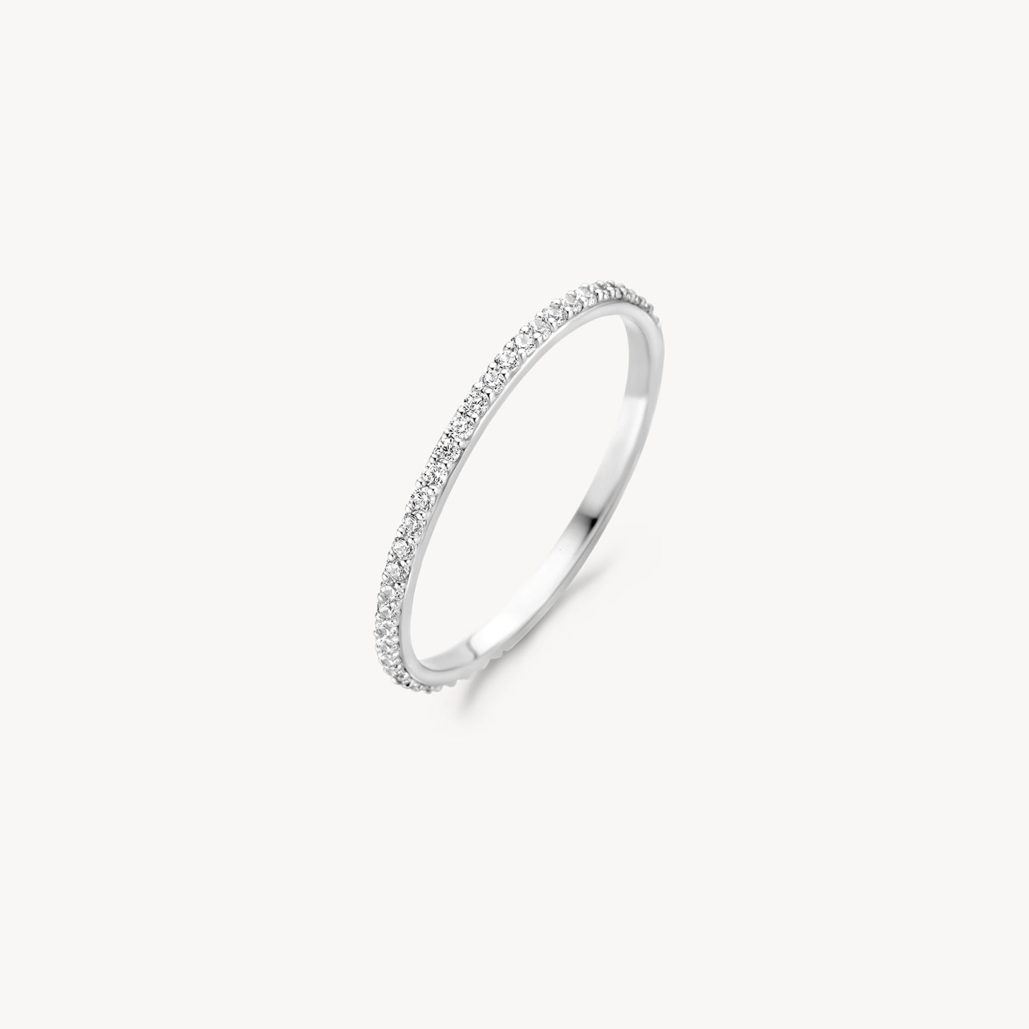 Ring Pavé-zetting 14k wit goud