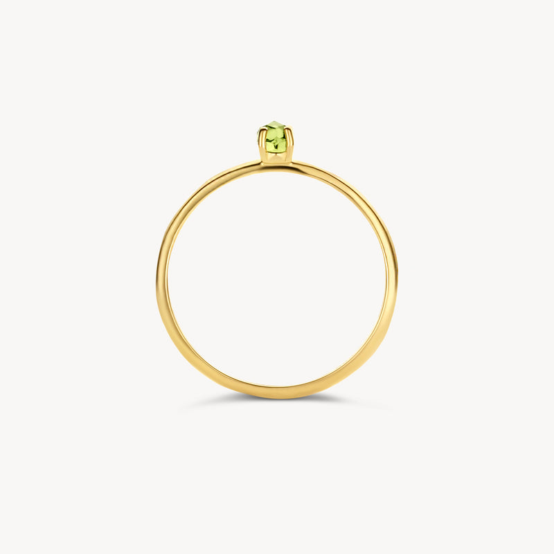 Ring 1204YGP - 14k Yellow gold with greand Peridot