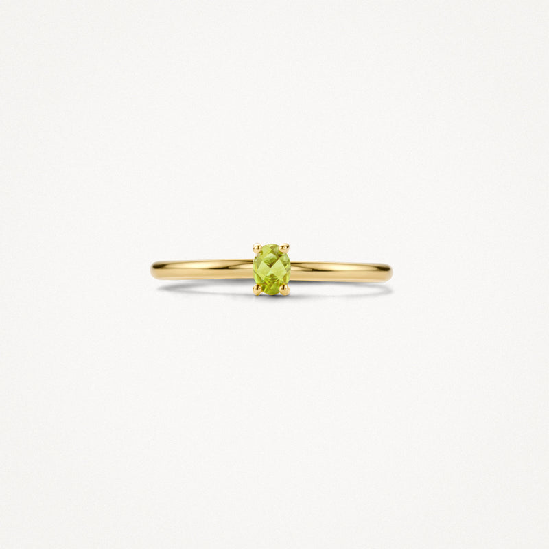 Ring 1204YGP - 585er Gelbgold mit grüner Peridot