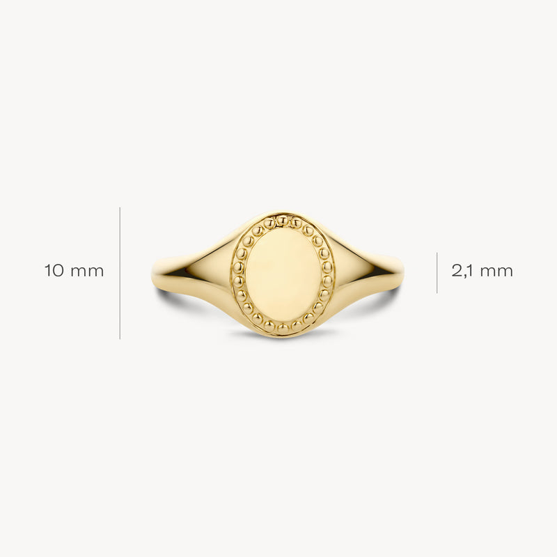 Signet ring 1205YGO - 14k Yellow gold
