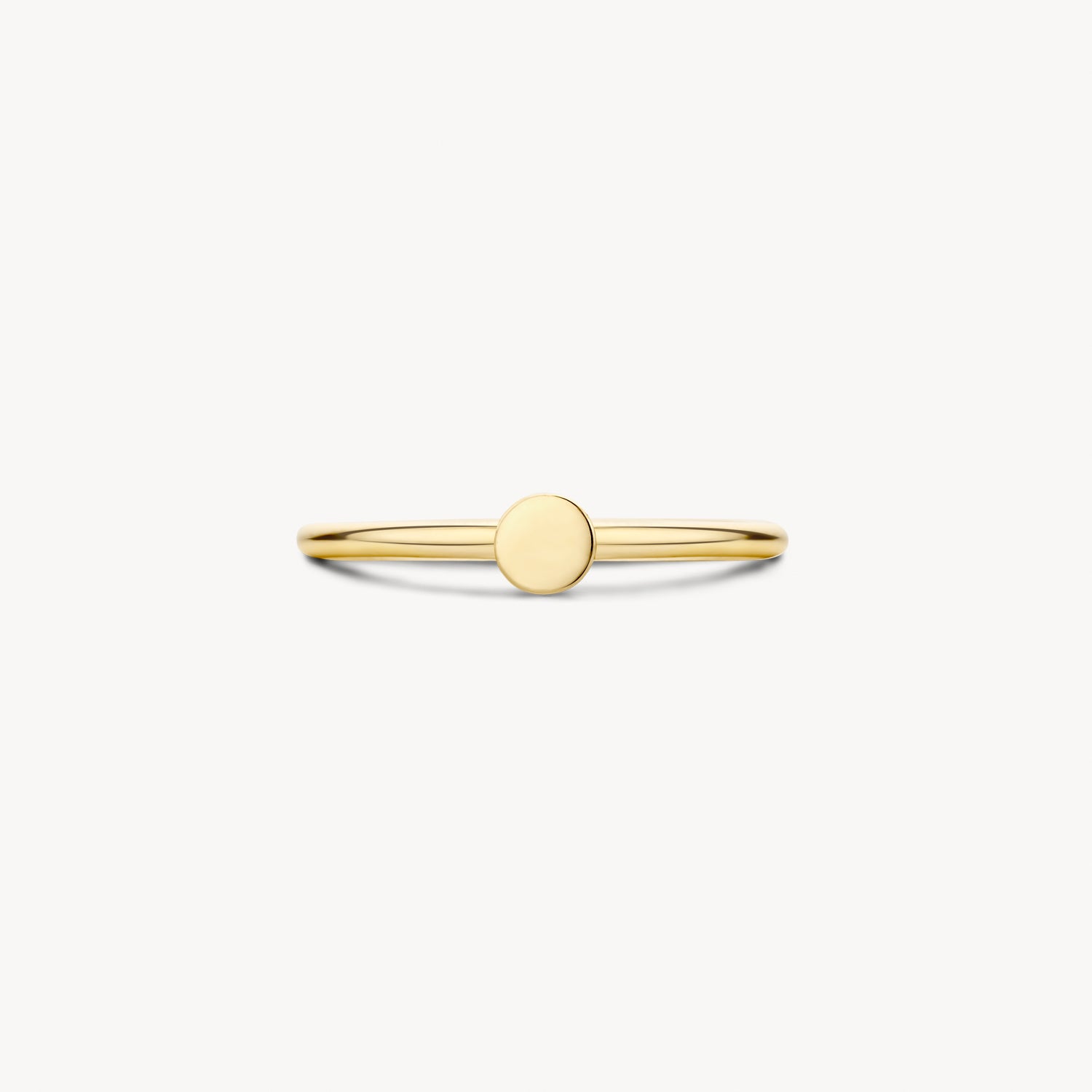 Ring met ⌀ 4.1 mm plaatje 14k goud