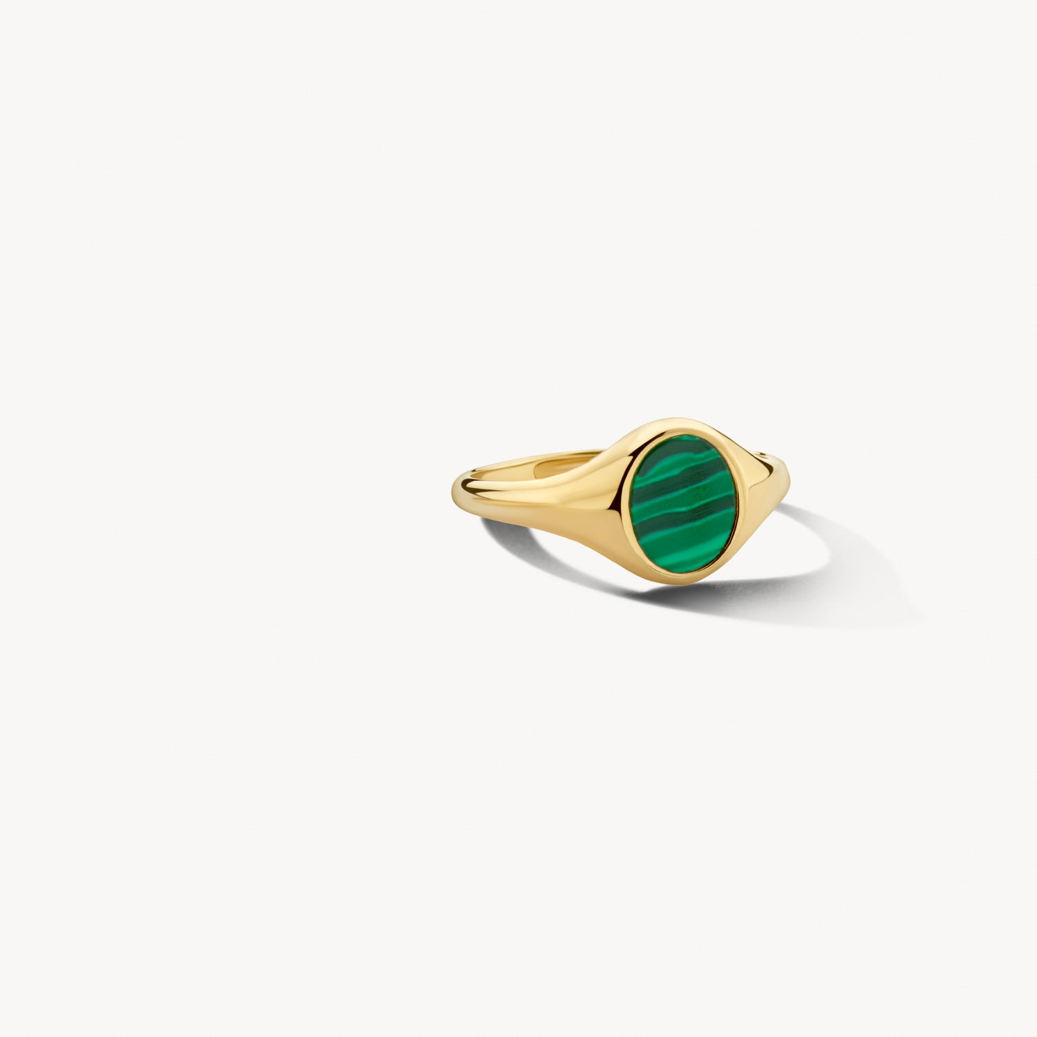 Zegelring met Malachiet 14k goud