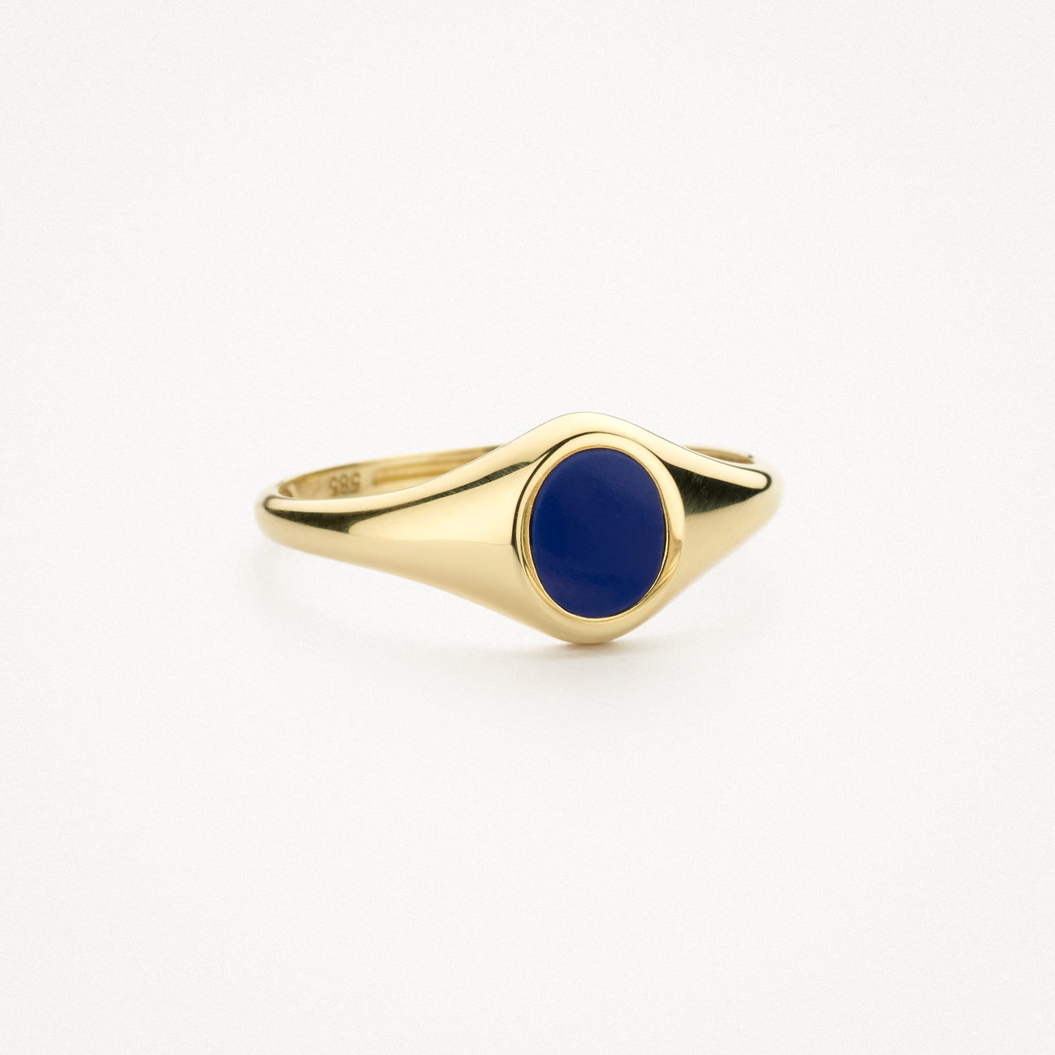 Zegelring met Lapis Lazuli 14k goud