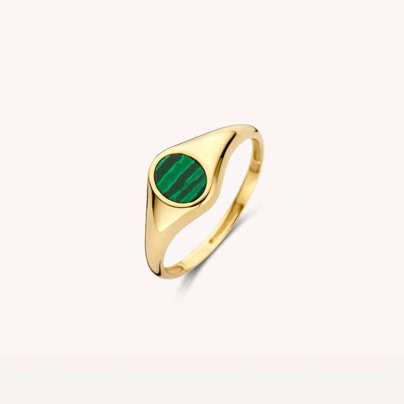 Bague 1219YMA - 14k Or jaune avec Malachite