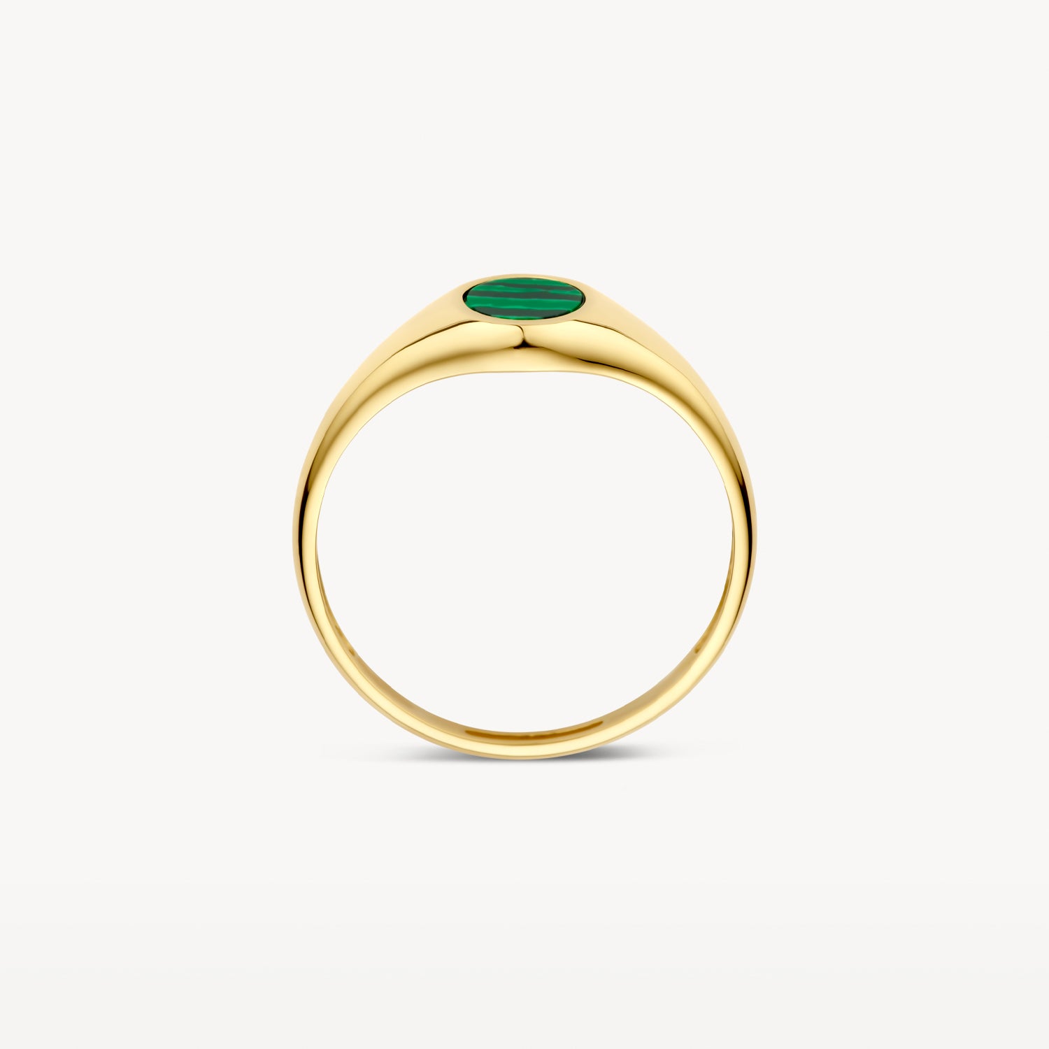 Ring 1219YMA - 14k Geelgoud met Malachiet