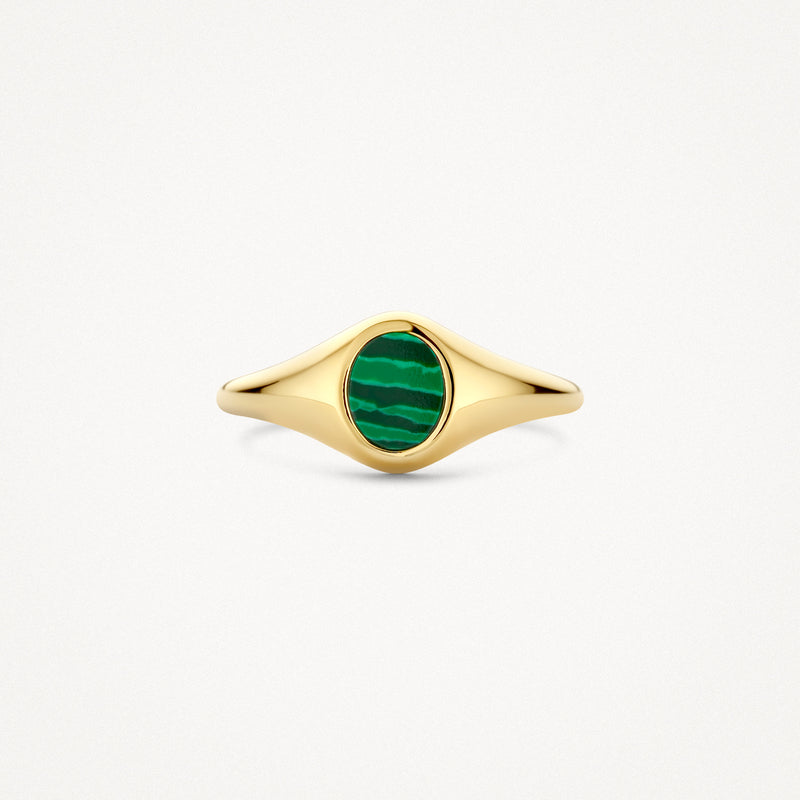 Bague 1219YMA - 14k Or jaune avec Malachite