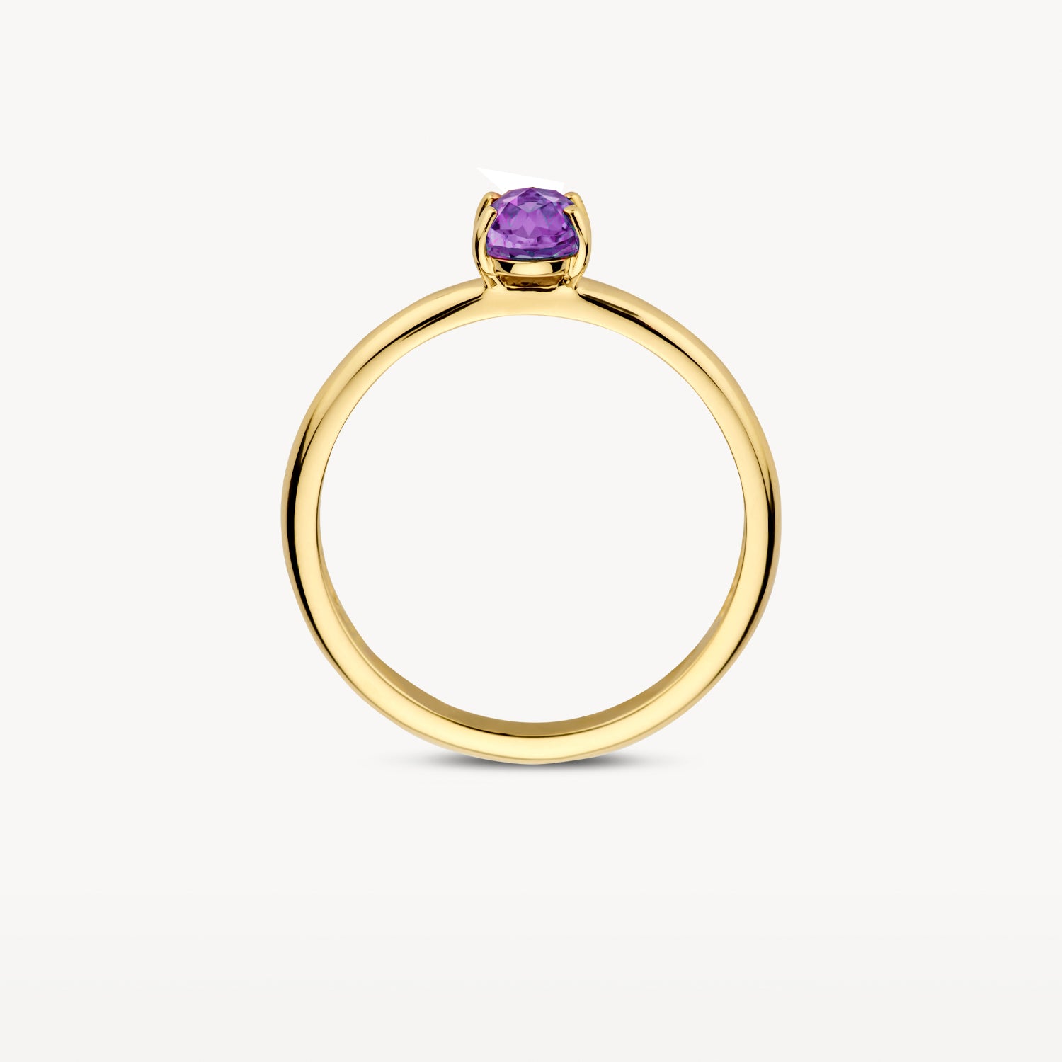 Ring 1242YAM - 14k Yellow Gold with Amethyst